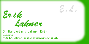 erik lakner business card
